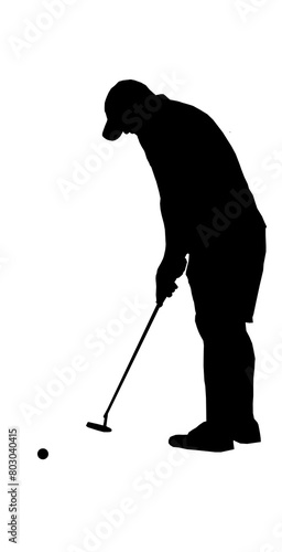 golf silhouette vector 