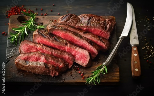 Sliced Grilled Steak with Herbs and Spices