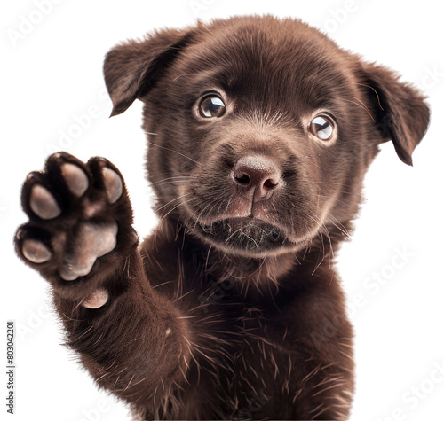 PNG Dark brown puppy paw mammal animal dog. © Rawpixel.com