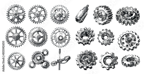 Engineer work, transmission motion, and working gear mechanisms.