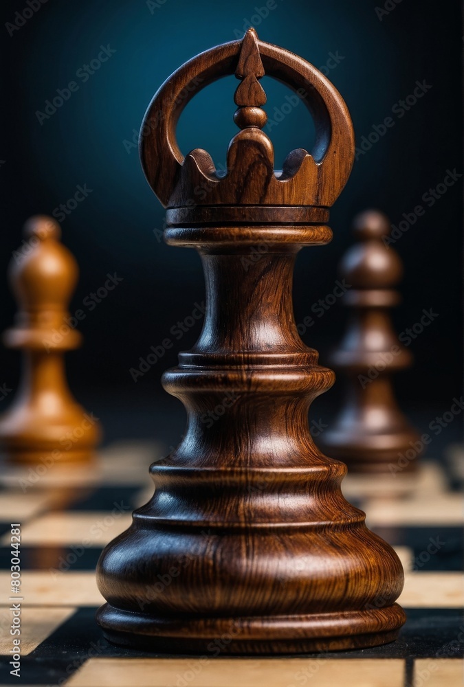 Luxurious, richly decorated chess pieces on the game board. Luxurious, richly decorated chess pieces on the game board.
