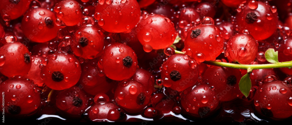 Texture of ripe red currant berries. Red currant natural background wallpaper banner. A lot of red berries of ripe currants. Farming concept, harvesting Texture of ripe red currant berries. Red currant natural background wallpaper banner. A lot of red berries of ripe currants. Farming concept, harvesting