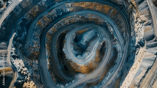 Open pit mining area hole metallurgy industrial resource