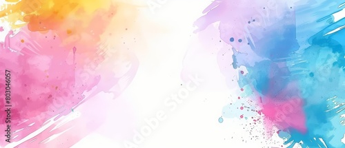 Opt for a watercolor banner to present soft  fluid color transitions that evoke calm and beauty  Template banner concept with solid color background and copy space