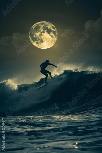 Surfing the Moonlit Ocean A Riders Mystical Nighttime Adventure