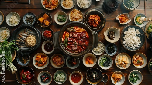 korean food on the table  Generative AI 