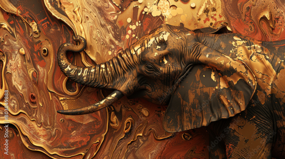 Naklejka premium An Abstract Fusion of Vintage Elegance and Modern Artistry