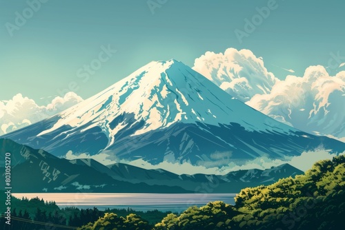 Illustration of Mount Fuji