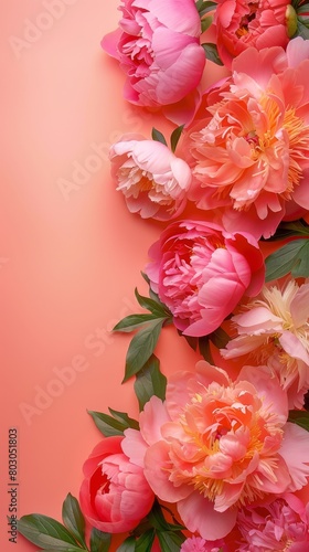 Bouquet of Pink Roses and Flowers in Nature