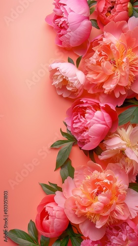Bouquet of Pink Roses and Flowers in Nature