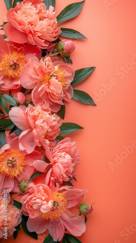 Bouquet of red roses, pink and white blossoms, isolated on a summer day