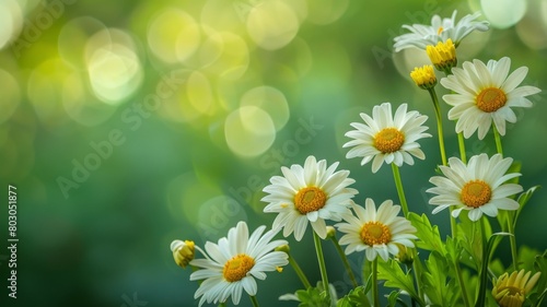 Sunlit Daisy Meadow in Summer