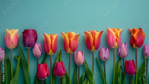 Vibrant Tulips in Garden Bloom