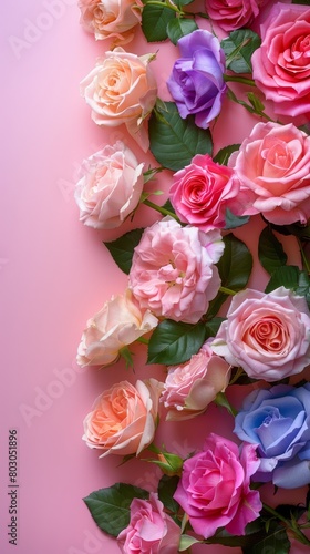 Pink and White Roses Bouquet: A lovely arrangement of pink and white roses, perfect for weddings, anniversaries, or any romantic occasion