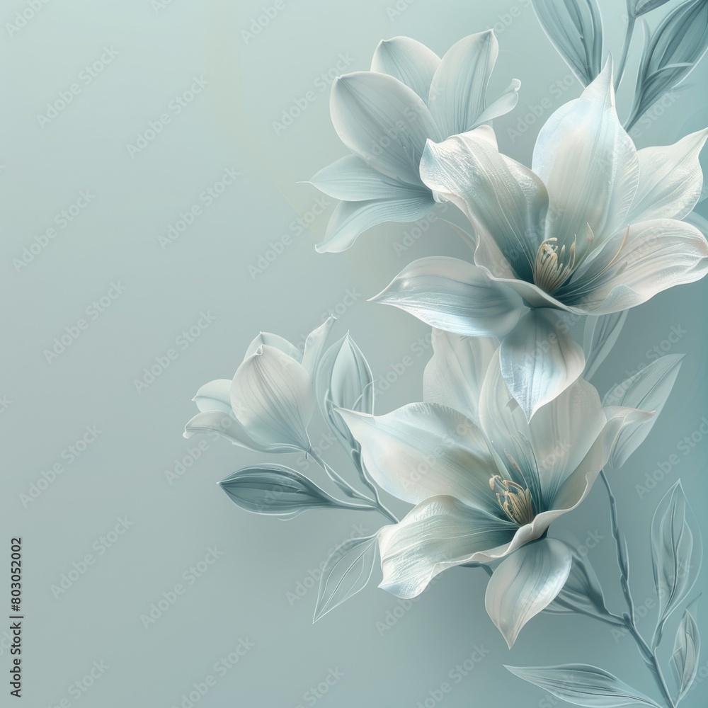 Bouquet of White Lilies and Flowers in Nature's Beauty