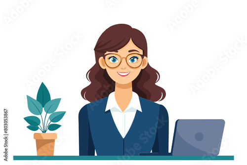young business meeting office portrait woman businesswoman startup creative start up student education training leader career brainstorming friendly headshot face positive glasses success happiness