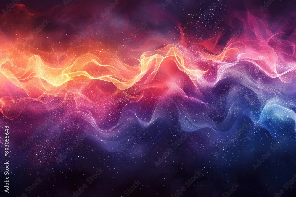 A colorful, swirling line of fire with a blue background. The fire is orange and red