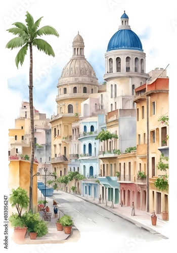 Cuba Country Landscape Illustration Art