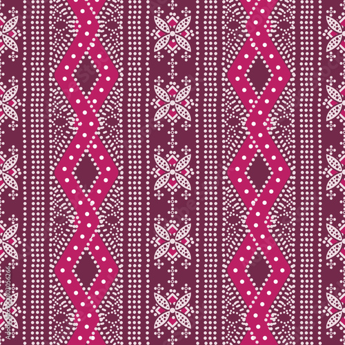Vector seamless batik style pattern background © rashmisingh