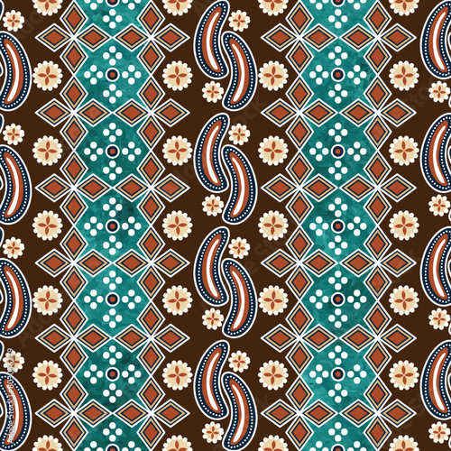 Seamless batik pattern background vector © rashmisingh