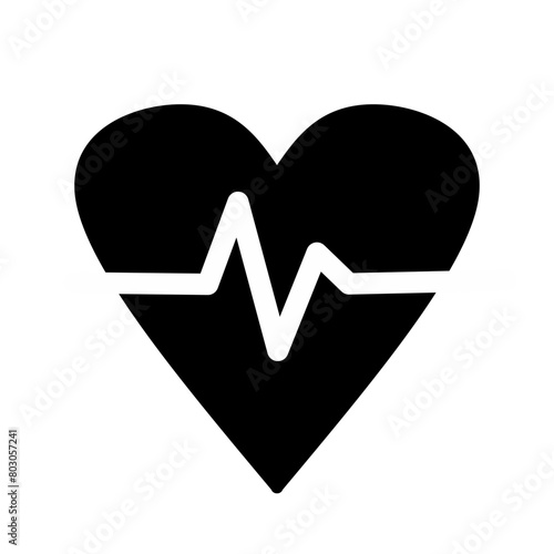 Heartbeat Icon Vector Illustration Logo Template