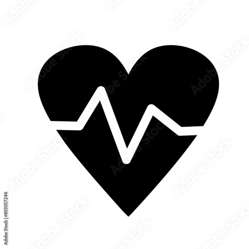 Heartbeat Icon Vector Illustration Logo Template