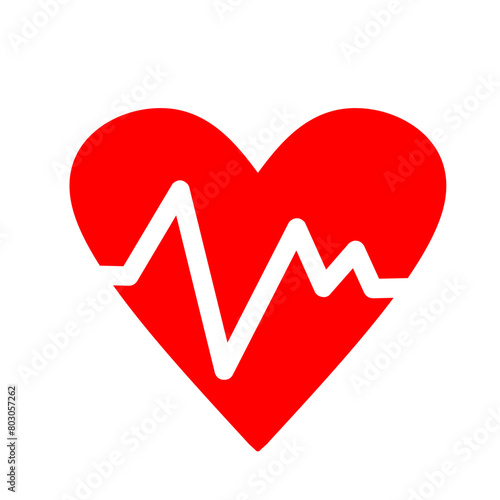 Heartbeat Icon Vector Illustration Logo Template