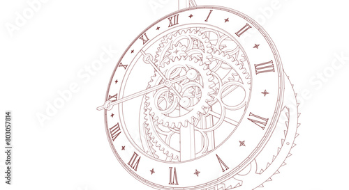 clock graphic symbol 3d illustration	
