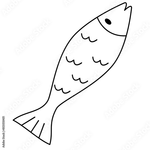 Black and white fish