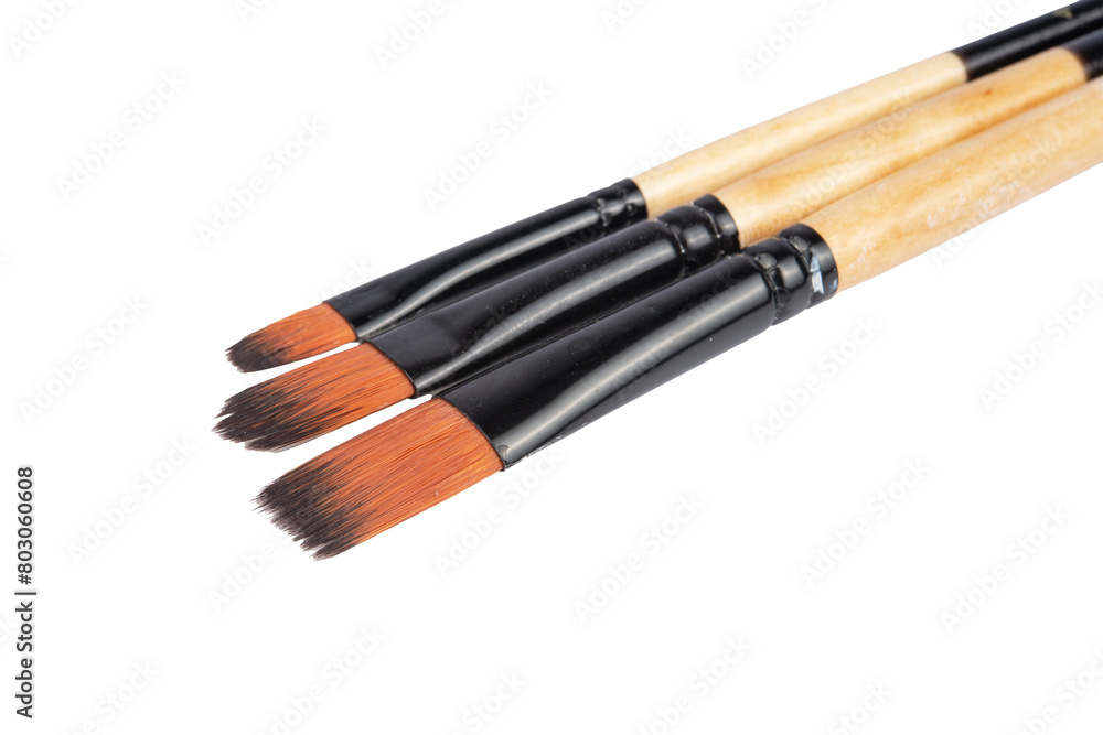 Fototapeta premium Artistic brushes isolated on on white background