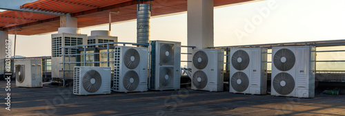 Obraz na płótnie The Rooftop air conditioning units