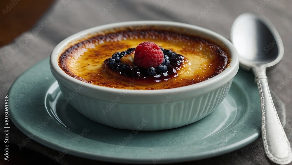 A slice of creme brulee A slice of creme brulee