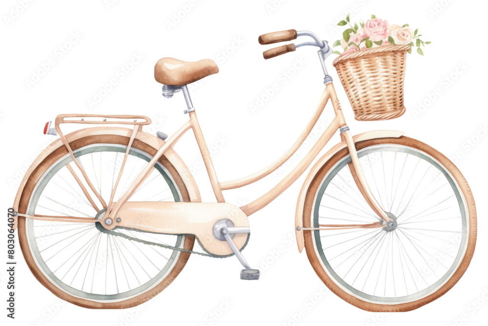 PNG  Vintage bicycle vehicle basket wheel