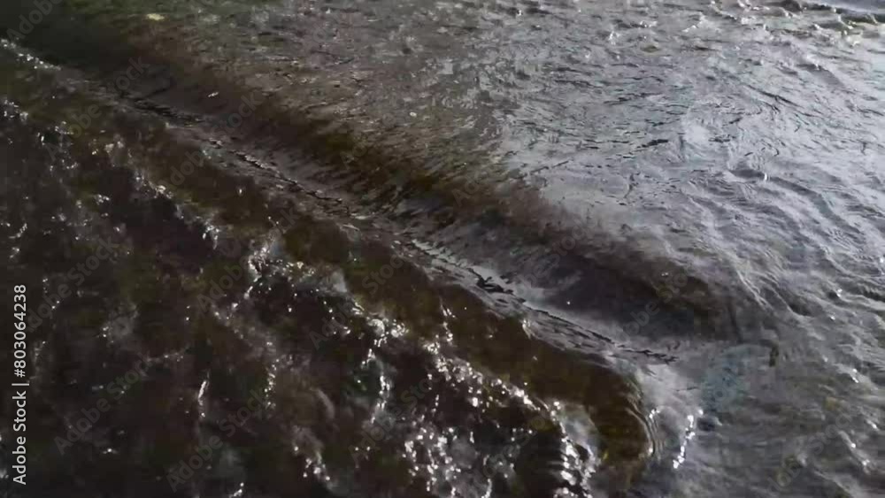 Water flows through artificial thresholds down. Water flows through artificial thresholds down.