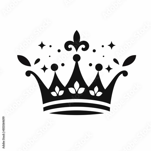 Crown silhouette vector illustration white background