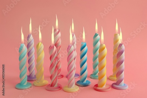 colorful birthday candles