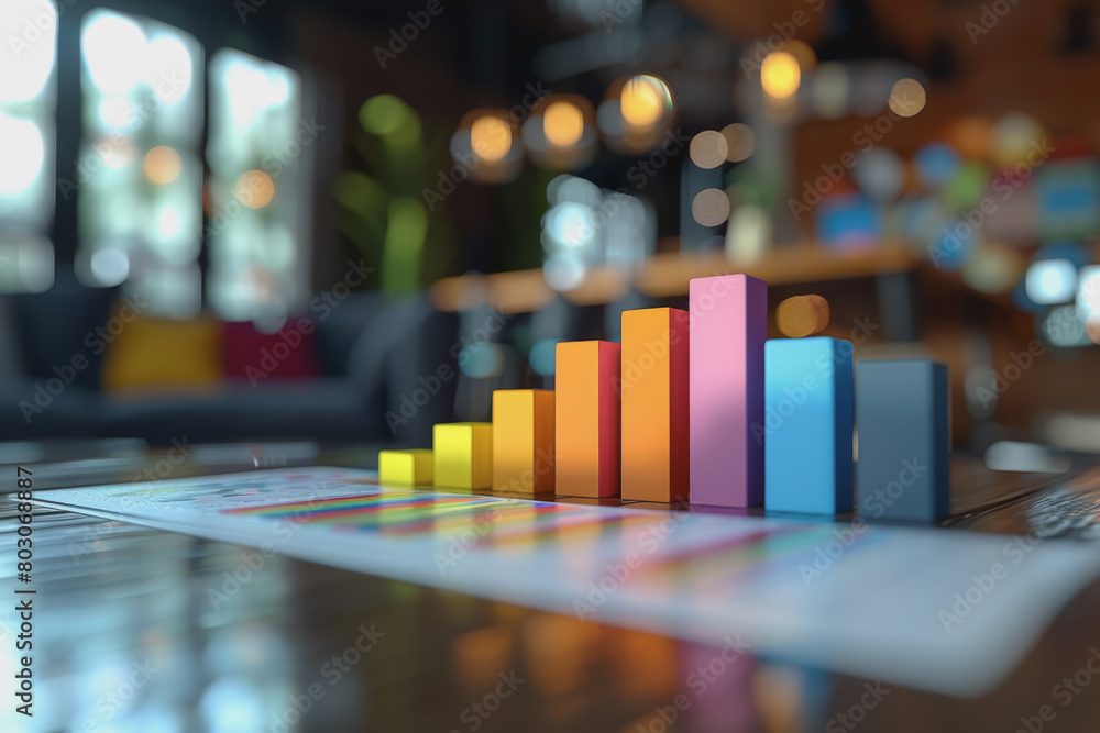 Graph charts that are models are inside the office. Show financial balance. AI generated. Graph charts that are models are inside the office. Show financial balance. AI generated.