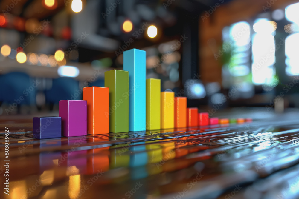 Graph charts that are models are inside the office. Show financial balance. AI generated. Graph charts that are models are inside the office. Show financial balance. AI generated.