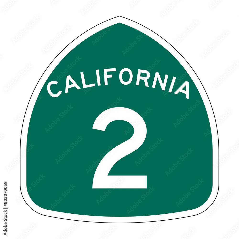 California state route 2 sign California state route 2 sign