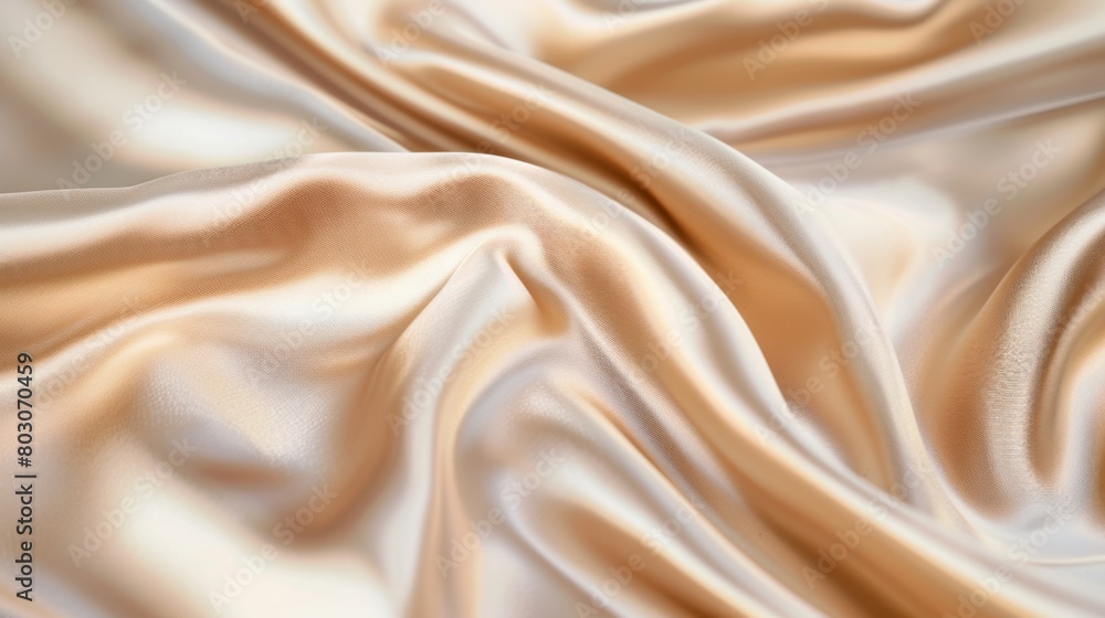 Elegant Golden Satin Fabric Texture with Soft Folds Elegant Golden Satin Fabric Texture with Soft Folds