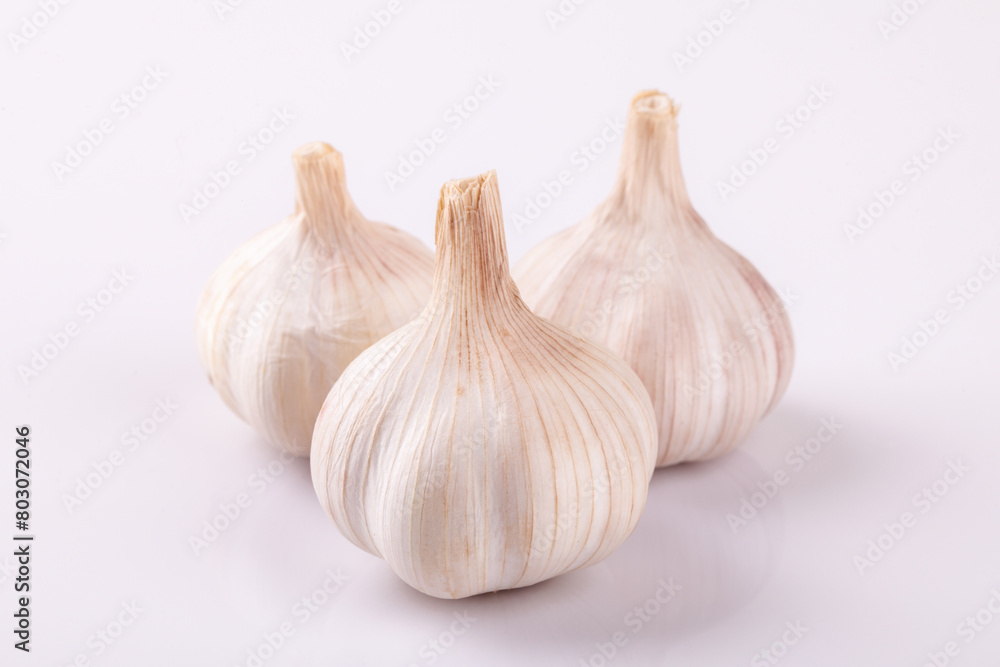 ripe gralic on white background ripe gralic on white background