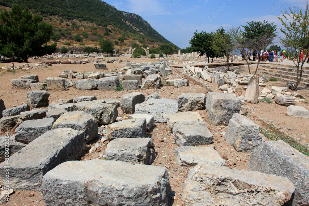 Ancient ruins city of Ephesus, Selcuk, Turkey.