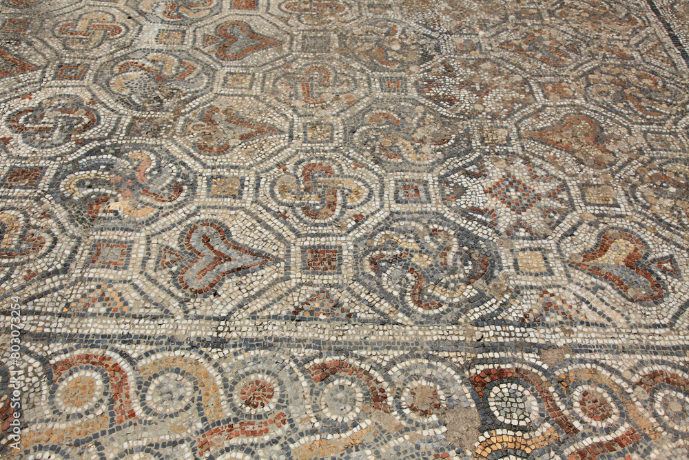 Mosaic from ancient Greek and Roman city of Ephesus, Selcuk, Turkey