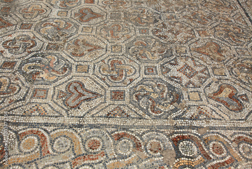 Mosaic from ancient Greek and Roman city of Ephesus  Selcuk  Turkey