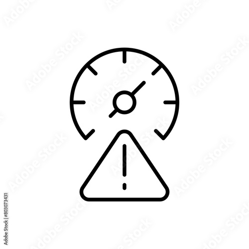 Speed radar outline icons, minimalist vector illustration ,simple transparent graphic element .Isolated on white background