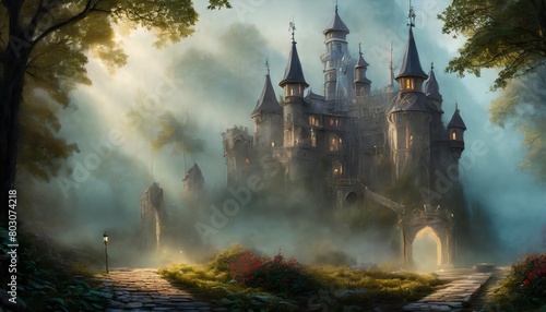 castle in the fog