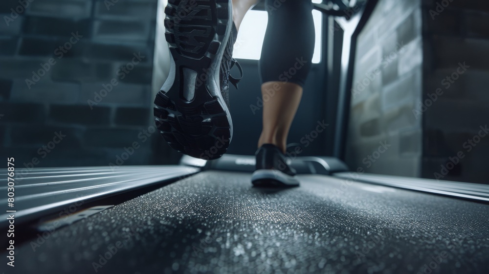 custom made wallpaper toronto digitalClose up shot of woman leg running in a gym on a treadmill for exercise. fitness and healthy lifestyle concept