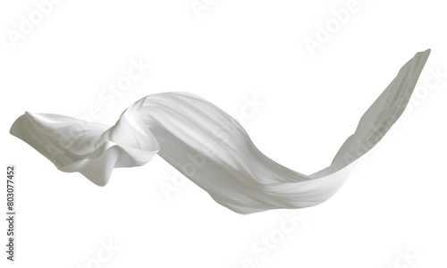 fabric cloth flowing on wind, wave flying movement
