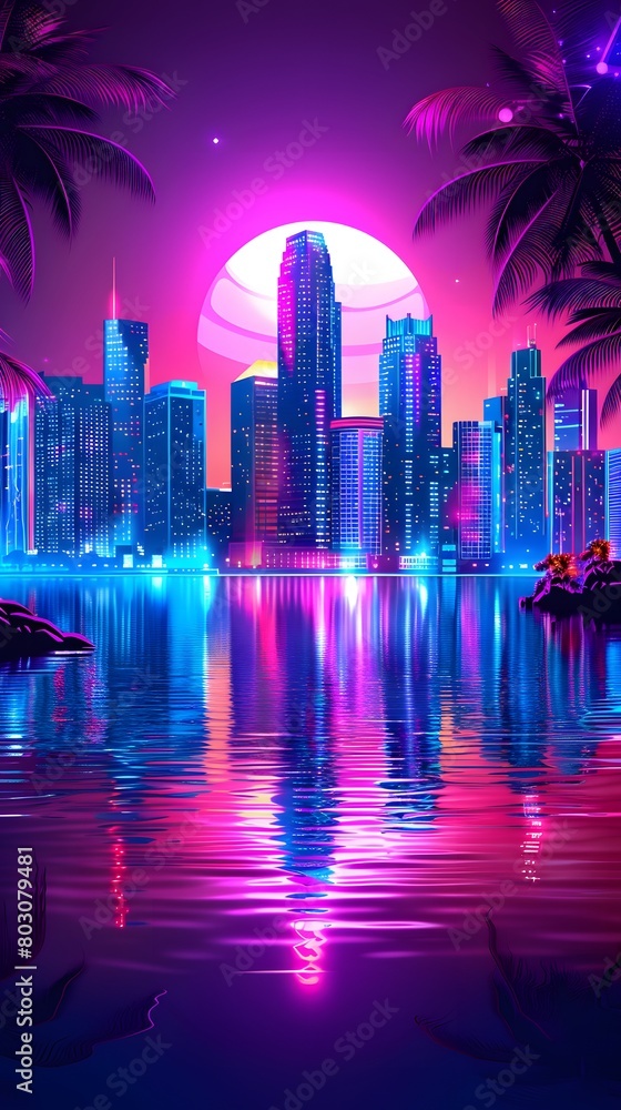 Fototapeta premium night view of the city