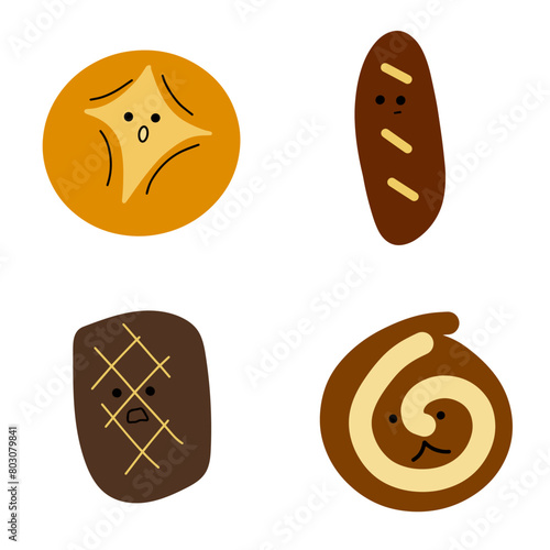 Variety Bread Clip Art for Menus